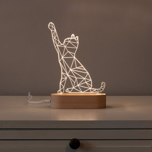 LED Acryllampe, Katze