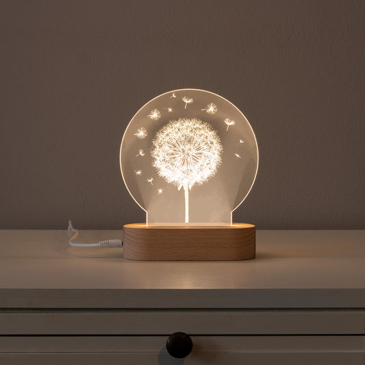 LED Acryllampe, Pusteblume