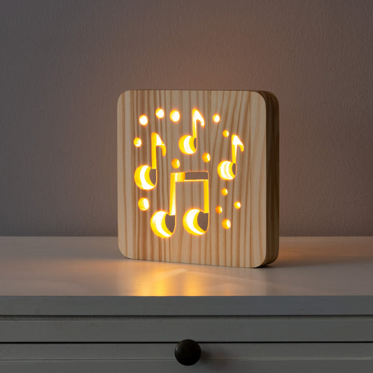 LED Holzlampe, Musik