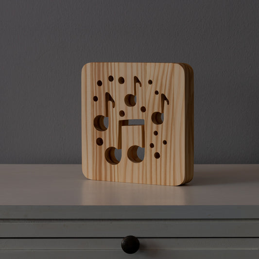 LED Holzlampe, Musik