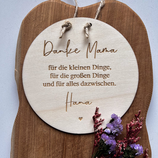 Wandbild "Danke Mama" personalisiert