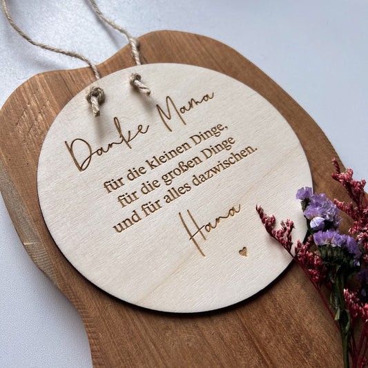 Wandbild "Danke Mama" personalisiert