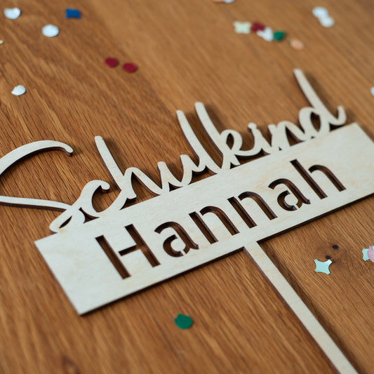 Cake Topper "Schulkind", personalisiert