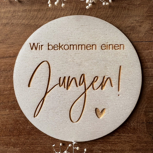 Meilensteinkarte "Wir bekommen ein Mädchen/einen Jungen"