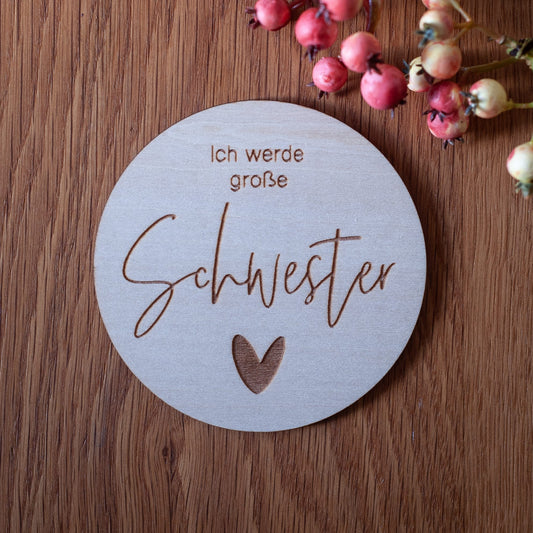 Meilensteinkarte "große Schwester"