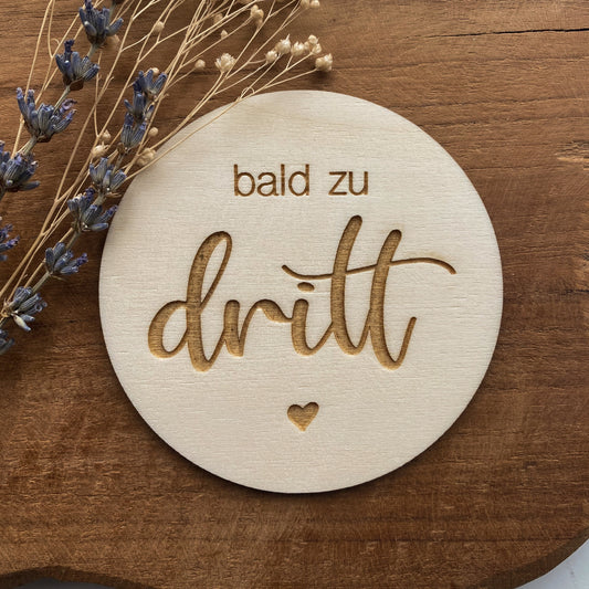 Meilensteinkarte "bald zu dritt"