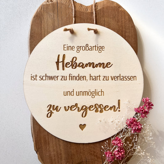 Wandbild "Hebamme mit Herz"