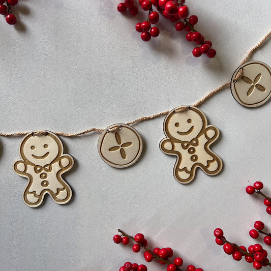 Weihnachts-Wimpelkette "Lebkuchen"