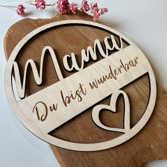 Wandbild "Mama, du bist wunderbar"