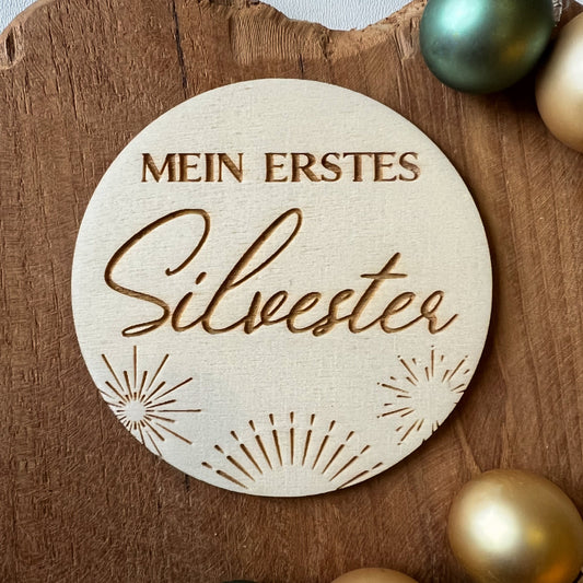 Meilensteinkarte "mein erstes Silvester"