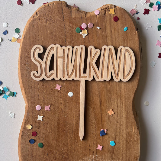 Cake Topper "Schulkind", graviert